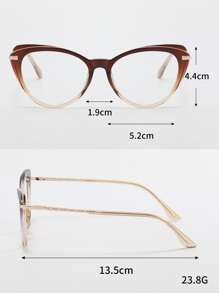 Cat Eye Eyeglasses - Coffee Brown - View 3