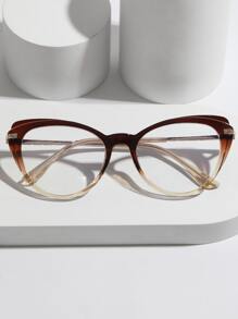 Cat Eye Eyeglasses - Coffee Brown - View 5