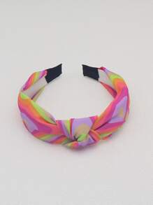 Color Block Knot Decor Headband - Multicolor - View 2