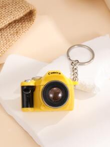 相機墜飾鑰匙圈 - 黃色 - 查看 3