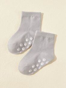 5 Pairs Plain Anti-Slip Baby/Toddler Socks - Multicolor - View 6