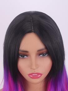Ombre Long Curly Synthetic Wig - Multicolor - View 5