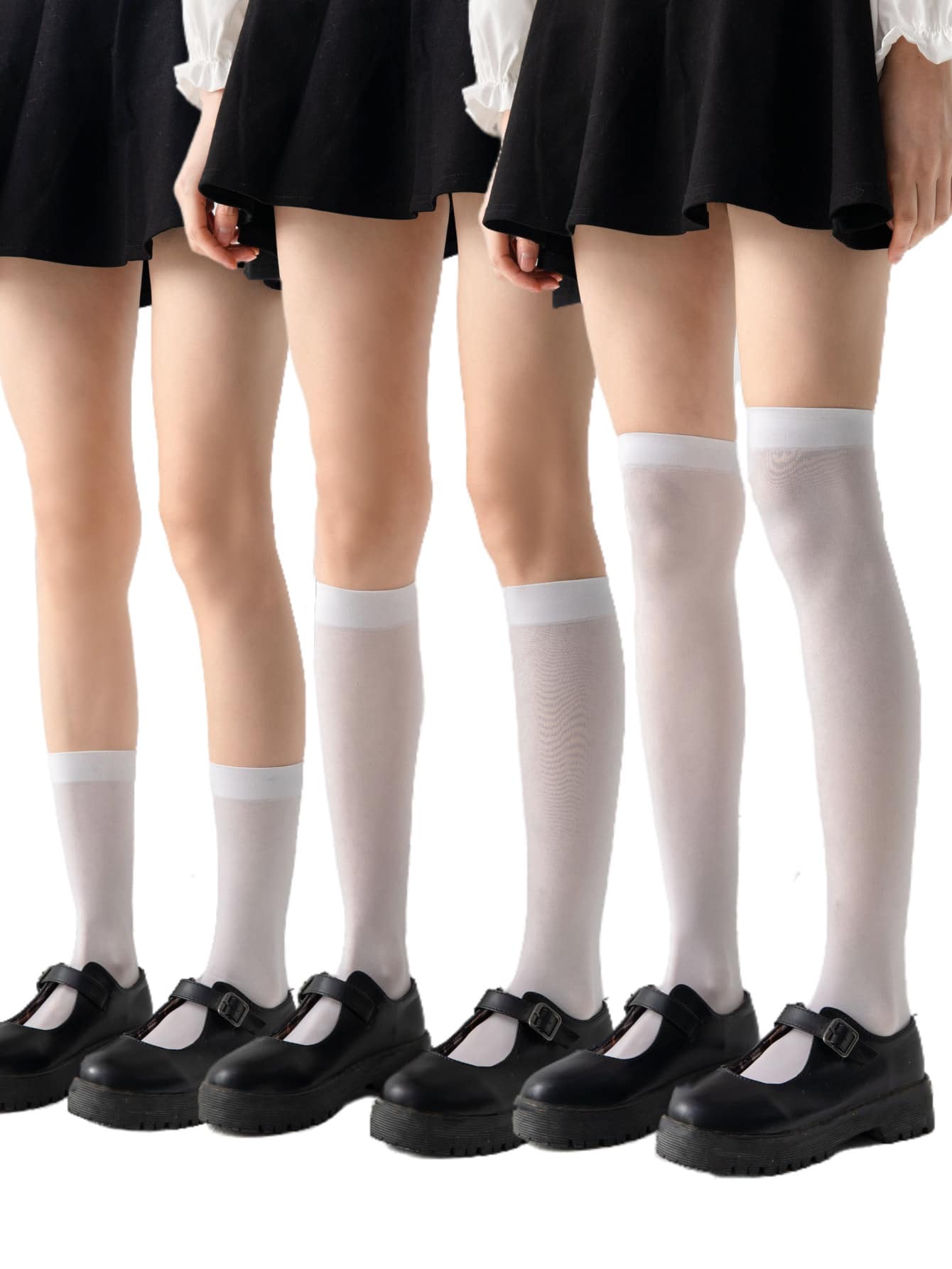 3pairs Solid Socks