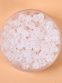 100 piezas/set Accesorio de joya DIY cuenta - Blanco - Ver 1