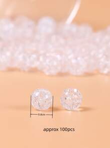 100 piezas/set Accesorio de joya DIY cuenta - Blanco - Ver 3