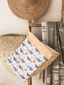 1入組卡通圖案防水旅行收纳包 - 黃色 - 查看 3