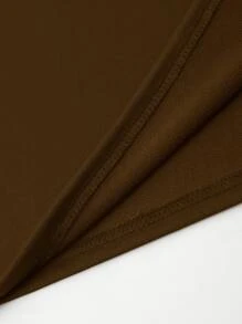 Manfinity Hypemode Camiseta de corte holgado para hombre con estampado de letras y hombros caídos - Café integral - Ver 3