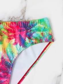 Manfinity Men Tropical Print Swim Brief - Multicolor - View 4