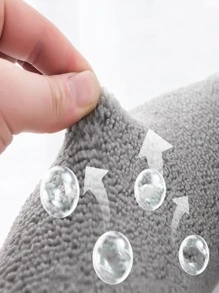 1入組廁所織物雲裝飾加厚座套 - 灰色 - 查看 4