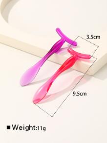 Eye Massage Stick, 2pcs Cute Solid Color T- Shape Used With Essential Oil Plastic Face Massager For Women Face & Eyes - Multicolor - View 4