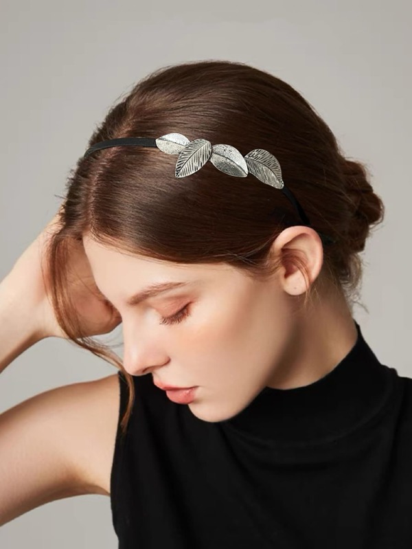 1 قطعة شريط رأس معدني ورقي عتيق شخصي بسيط بطراز بوهيمي، إكسسوار شعر عصري على الطراز الغربي للاستخدام اليومي، تيجان، شرائط الشعر، أطواق الشعر