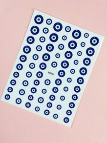 1sheet Evil Eye Pattern Nail Art Sticker Nail Stickers DIY