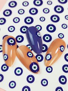 1sheet Evil Eye Pattern Nail Art Sticker Nail Stickers DIY