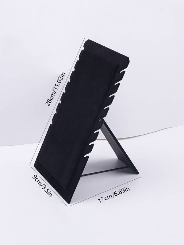 1pc MDF Necklace Display Rack, Minimalist Black Display Rack For