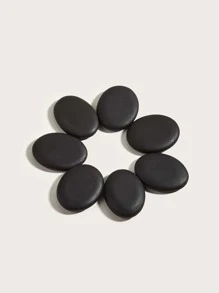 Hot Stones Set, 7pcs Massage Stones, Hot Rocks Stones Heated Warmer Stone Hot Stone Massage Body Massage, Natural Stone For Professional Or Home SPA, Relaxing, Great For SPA, Massage - Black - View 4