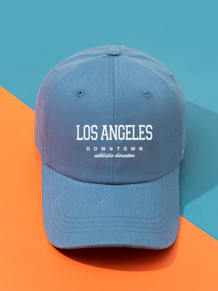 1 Cái Unisex Y2k Phong Cách Los Angeles Downtown Athletic Director In Mũ Bóng Chày, Thích Hợp Cho Thể Thao Ngoài Trời Chống Nắng Đi Làm Hàng Ngày - Màu xanh lam - Xem 1