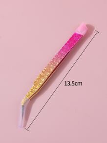 Klimonla Dual-Head Stainless Steel Nail Tweezers, Precision Curved Tip Tweezers, Multi-Function Eyelash Extension Tweezers, Rhinestone Picker Tool, Portable Manicure Tool, Suitable For DIY Nails, False Lashes, Crafts, Back To School Essential - Multicolor - View 5