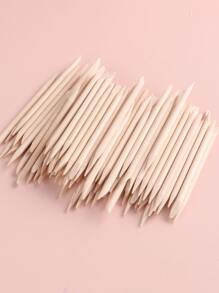 FULL BEAUTY 50 件木制指甲棒角质层推杆和去除器套装，适用于美甲和修脚一次性套装，适用于家庭和沙龙 - 不易断裂，美甲用品，美甲工具，美甲工具，返校，指甲，按压指甲的美甲工具 - 米色 - 查看 1