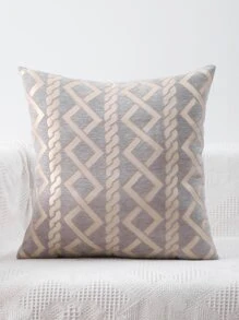 1pc Geometric Pattern Cushion Cover Without Filler, Modern Decorative Pillowcase For Bedroom, All Season - Multicolor - View 4