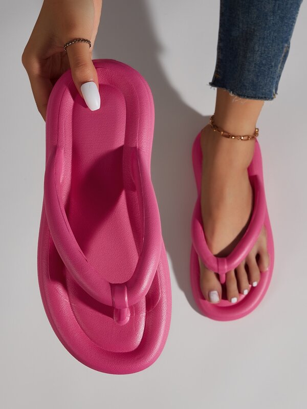 Women Flip-Flops Toe Post Fashion Slippers Pink