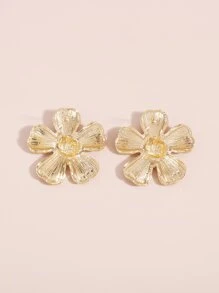 Bông tai thiết kế hoa - Màu Hồng baby - Xem 4