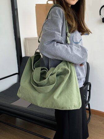 簡約大容量購物包書包，適合畢業生、青少年女孩、新生、大二、大三、大學、大學和高中，非常適合戶外、旅行和返校