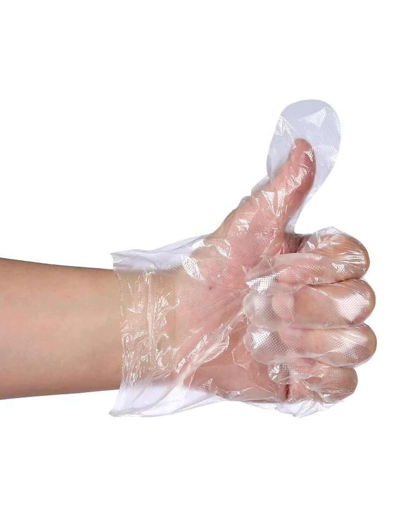 100入組/套塑膠家用極簡透明家用清潔手套