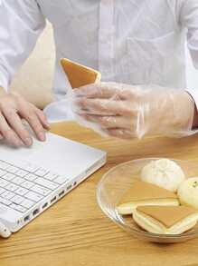 100入組/套塑膠家用極簡透明家用清潔手套