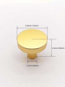 Aluminum Alloy Single Hole Cabinet Wardrobe Drawer Pull Handle - Gold - View 3