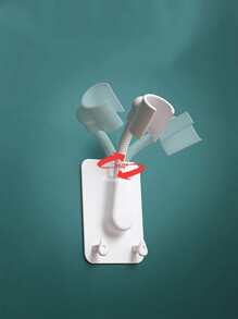 1 soporte de cabezal de ducha de 360 °, soporte de cabezal de ducha autoadhesivo ajustable, montaje en pared con soporte de gancho, SPA, baño Universal - Azul - Ver 5