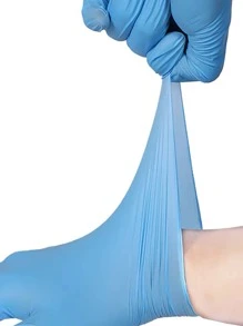 100入組藍色家用手套一次性廚房手套