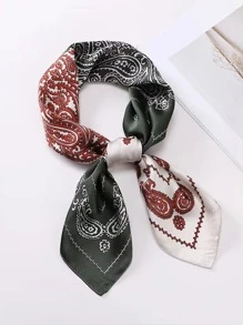Pañuelo con patrón de paisley de gasa - Multicolor - Ver 2
