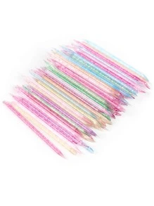 Bộ 50 que dùng cho dụng cụ đẩy và tẩy lớp biểu bì móng tay để làm móng tay & móng chân Bộ dùng một lần Hữu ích cho gia đình & tiệm - Không dễ gãy - Nhiều màu - Xem 1