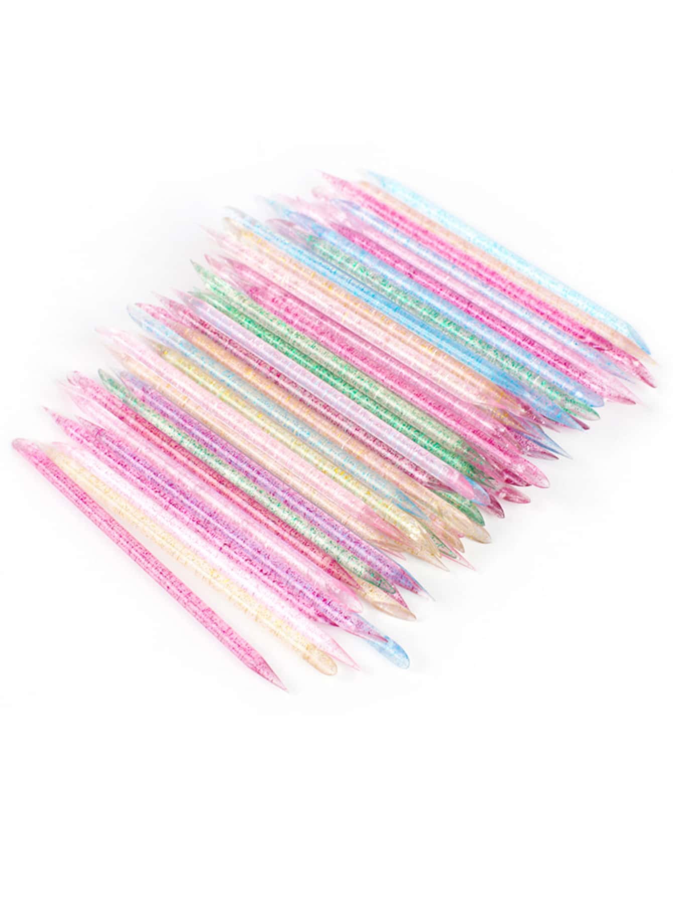 Bộ 50 que dùng cho dụng cụ đẩy và tẩy lớp biểu bì móng tay để làm móng tay & móng chân Bộ dùng một lần Hữu ích cho gia đình & tiệm - Không dễ gãy - Nhiều màu - Xem 1