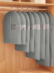 1pc Breathable Zip-up Garment Cover, Anti- Dust, Moth And Waterproof - Grey - View 1