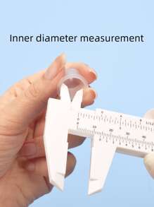 眉毛尺套件，1入組紋身眉毛模板尺，眉毛化妝測量對稱工具 - 白色 - 查看 4