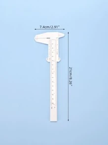 眉毛尺套件，1入組紋身眉毛模板尺，眉毛化妝測量對稱工具 - 白色 - 查看 5