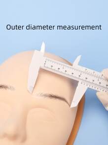 眉毛尺套件，1入組紋身眉毛模板尺，眉毛化妝測量對稱工具 - 白色 - 查看 6