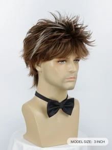 Hombres Peluca sintética corto recto - Multicolor - Ver 3