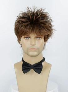 Hombres Peluca sintética corto recto - Multicolor - Ver 4