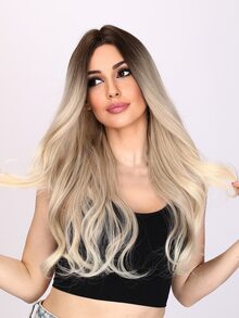 Peluca sintética largo rizado - Dorado - Ver 3