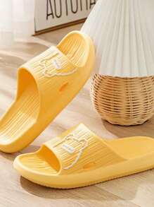 女士卡通小熊拖鞋學院拖鞋 - 黃色 - 查看 4