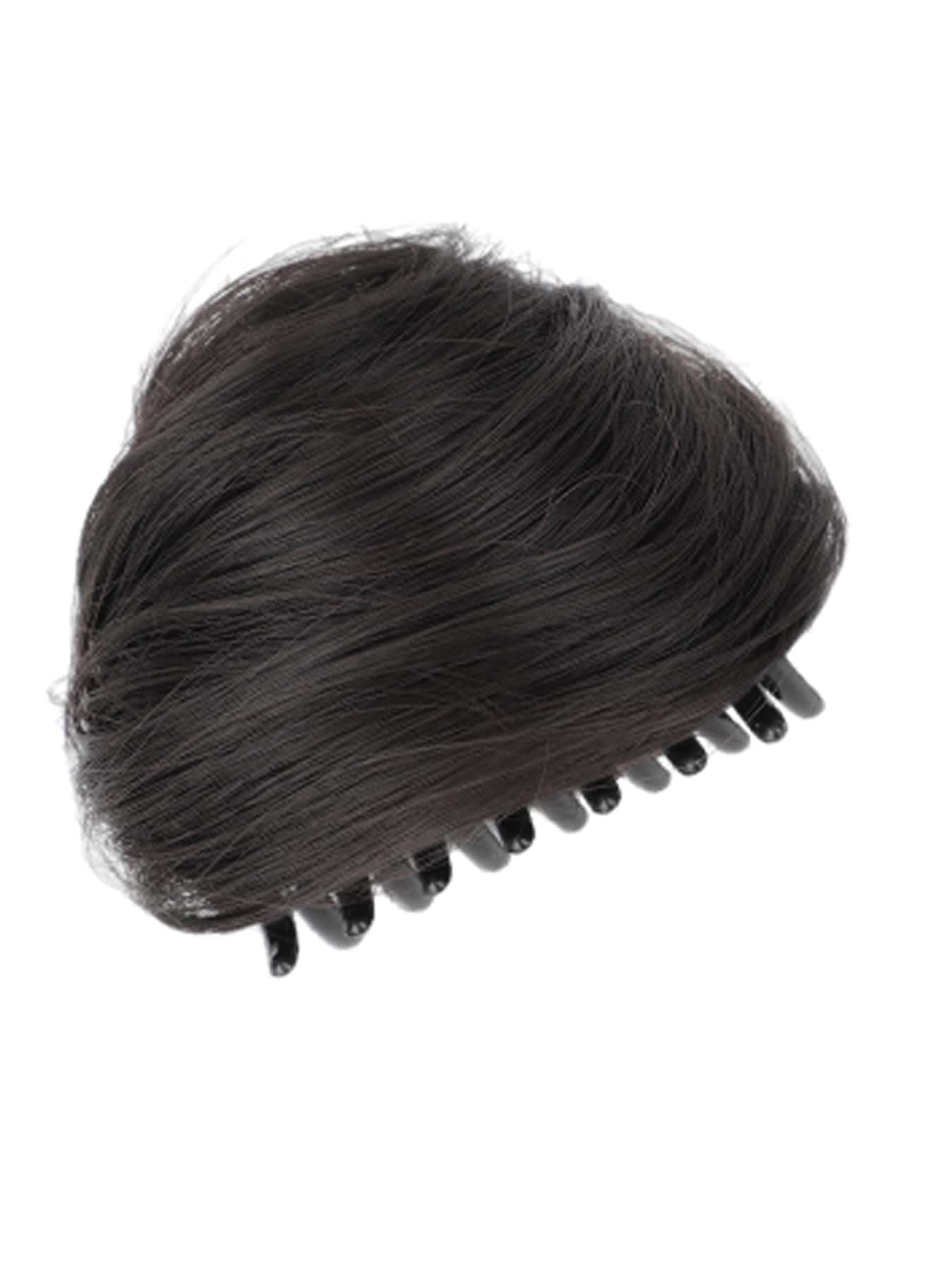 Short Synthetic Hair Bun - Black - View 1