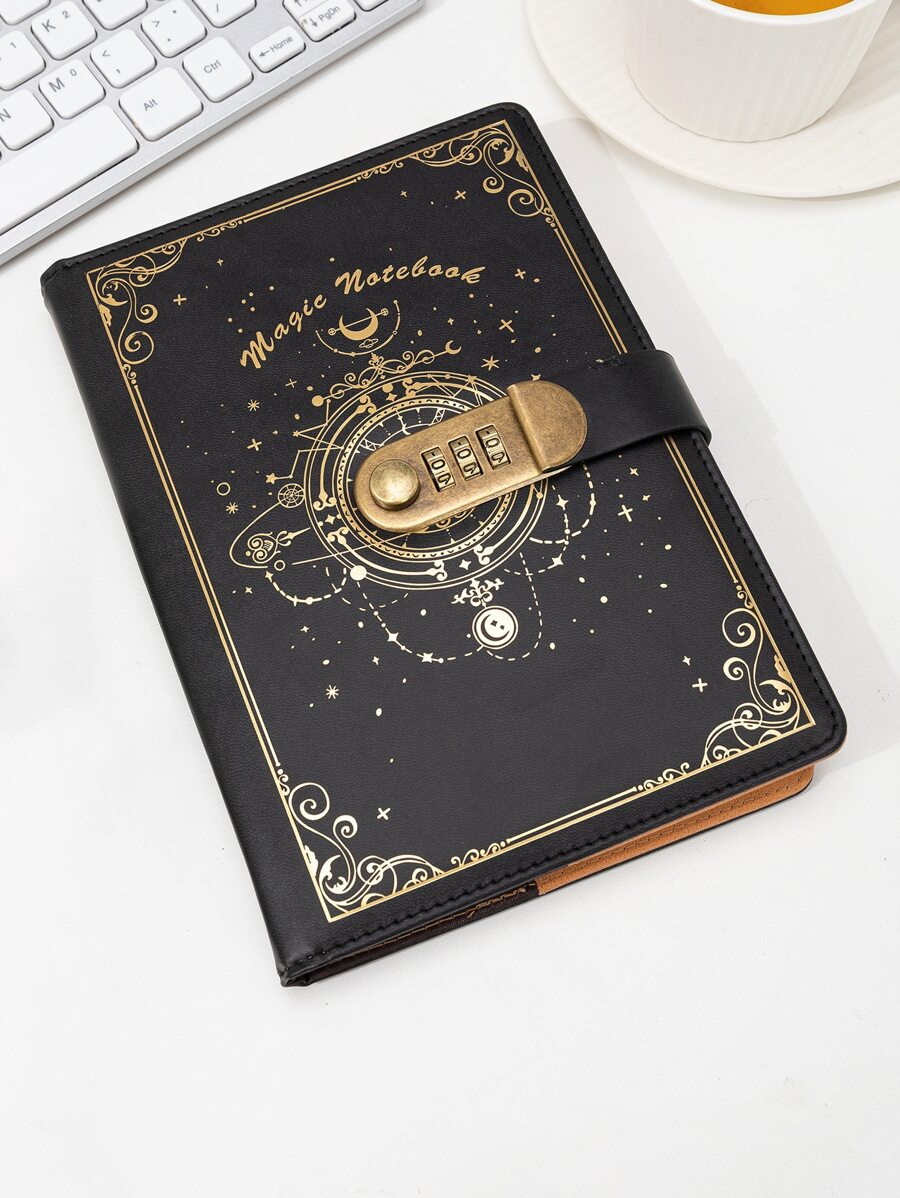 1 pieza Cuaderno con patrón de galaxia