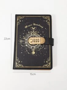 1 pieza Cuaderno con patrón de galaxia
