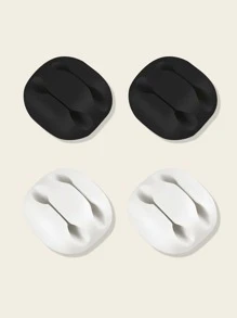 Bộ 4 Giá đỡ cáp dữ liệu bằng silicon - Đen và trắng - Xem 2