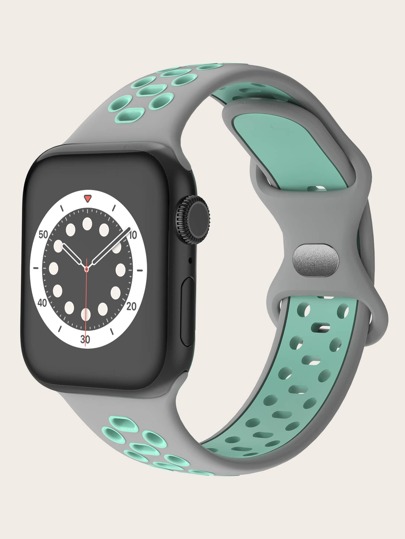 撞色矽膠錶帶適用於Apple Watch