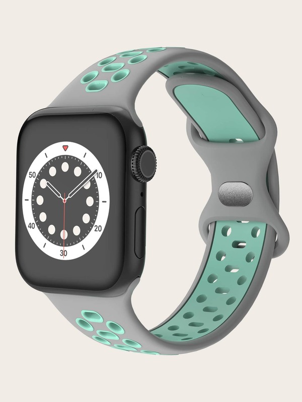 撞色矽膠錶帶適用於Apple Watch