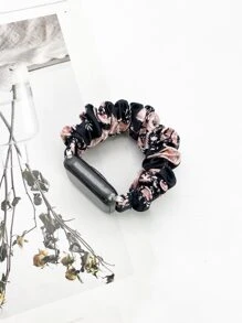 1pc Women Printed Apple Design Scrunchie Watchband, Compatible With Apple Apple Watch 49mm 45mm 44mm 42mm 40mm 41mm 38mm, Suitable For Apple Watch Ultra/SE/Series 8/7/6/5/4/3/2