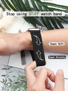 3 dây đeo đồng hồ có thể điều chỉnh bằng nylon đàn hồi Tương thích với Apple Watch 1-8 - Nhiều màu - Xem 6